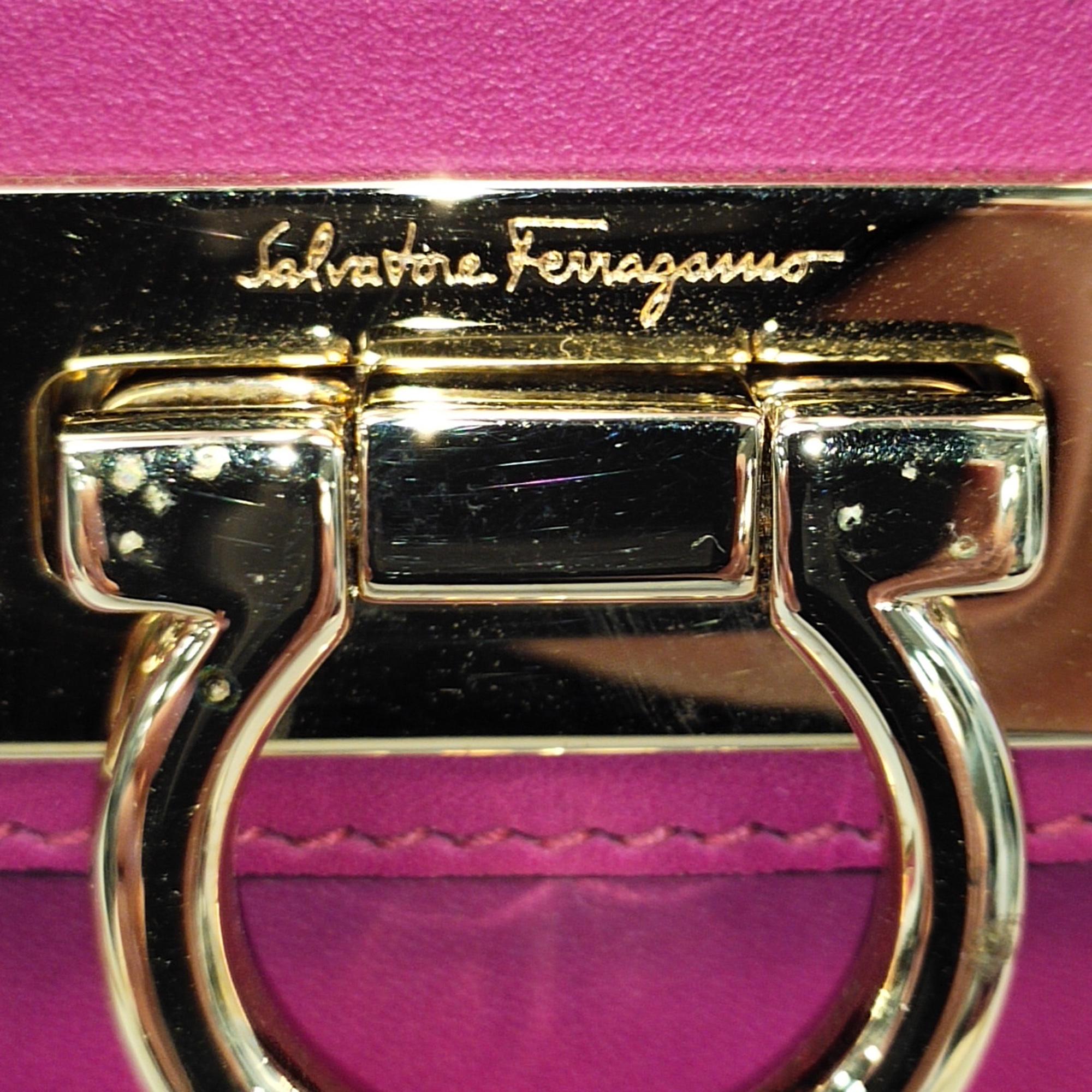Salvatore Ferragamo Laser Cut Gancini Sofia Satchel (SHG-Rq9U0y)