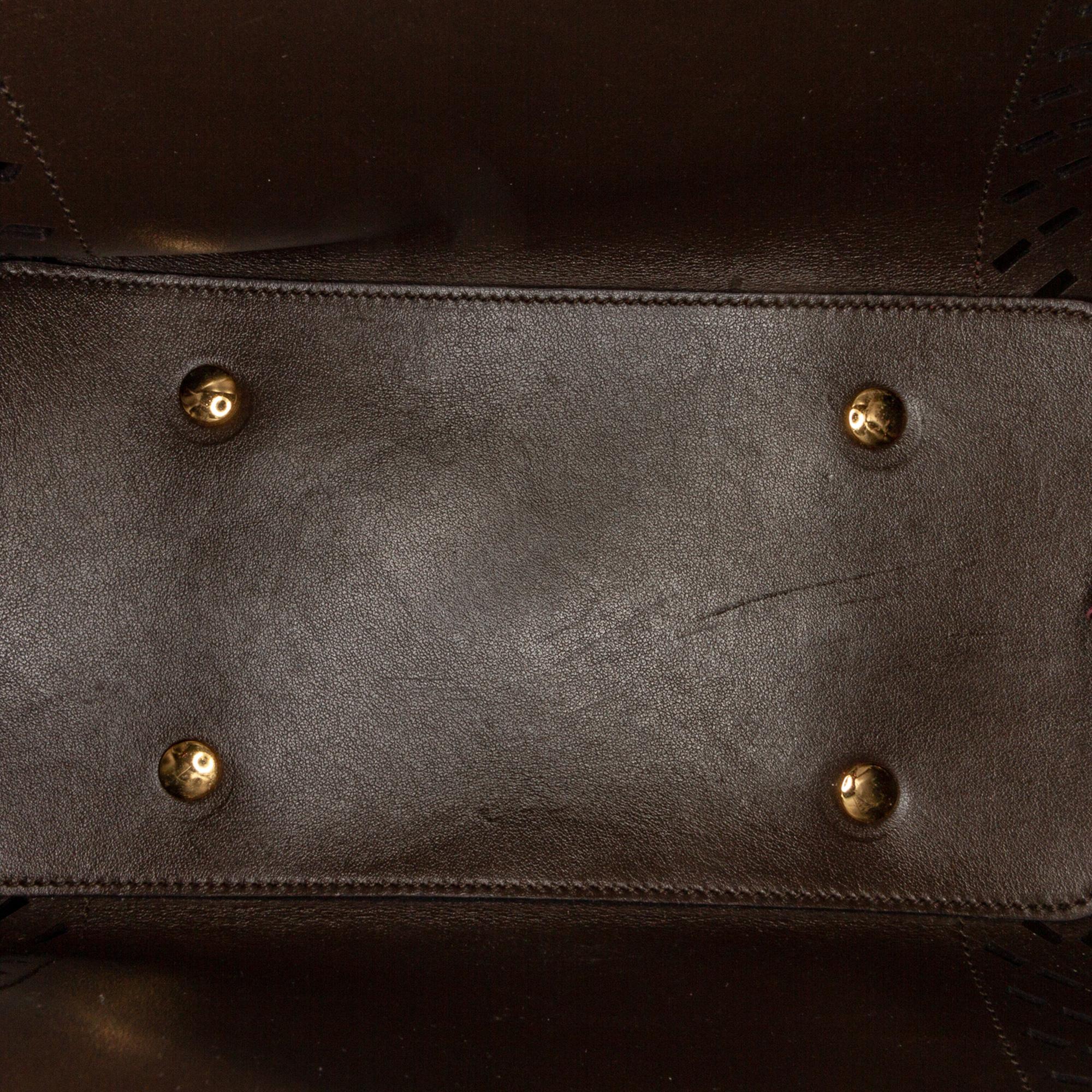 Salvatore Ferragamo Laser Cut Gancini Sofia Satchel (SHG-Rq9U0y)