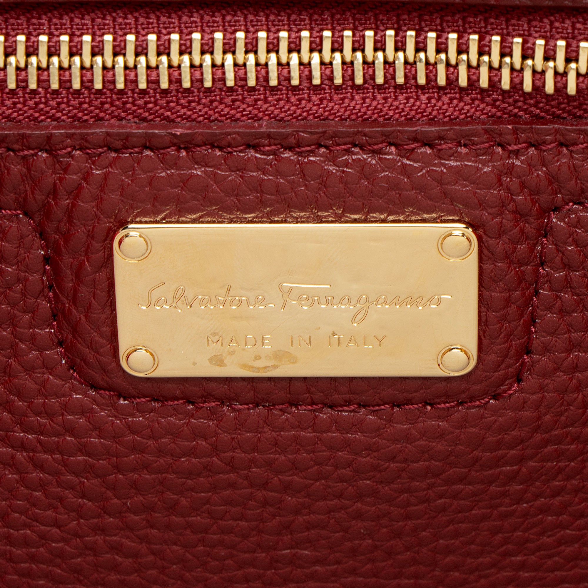 Salvatore Ferragamo Leather Amy Medium Tote