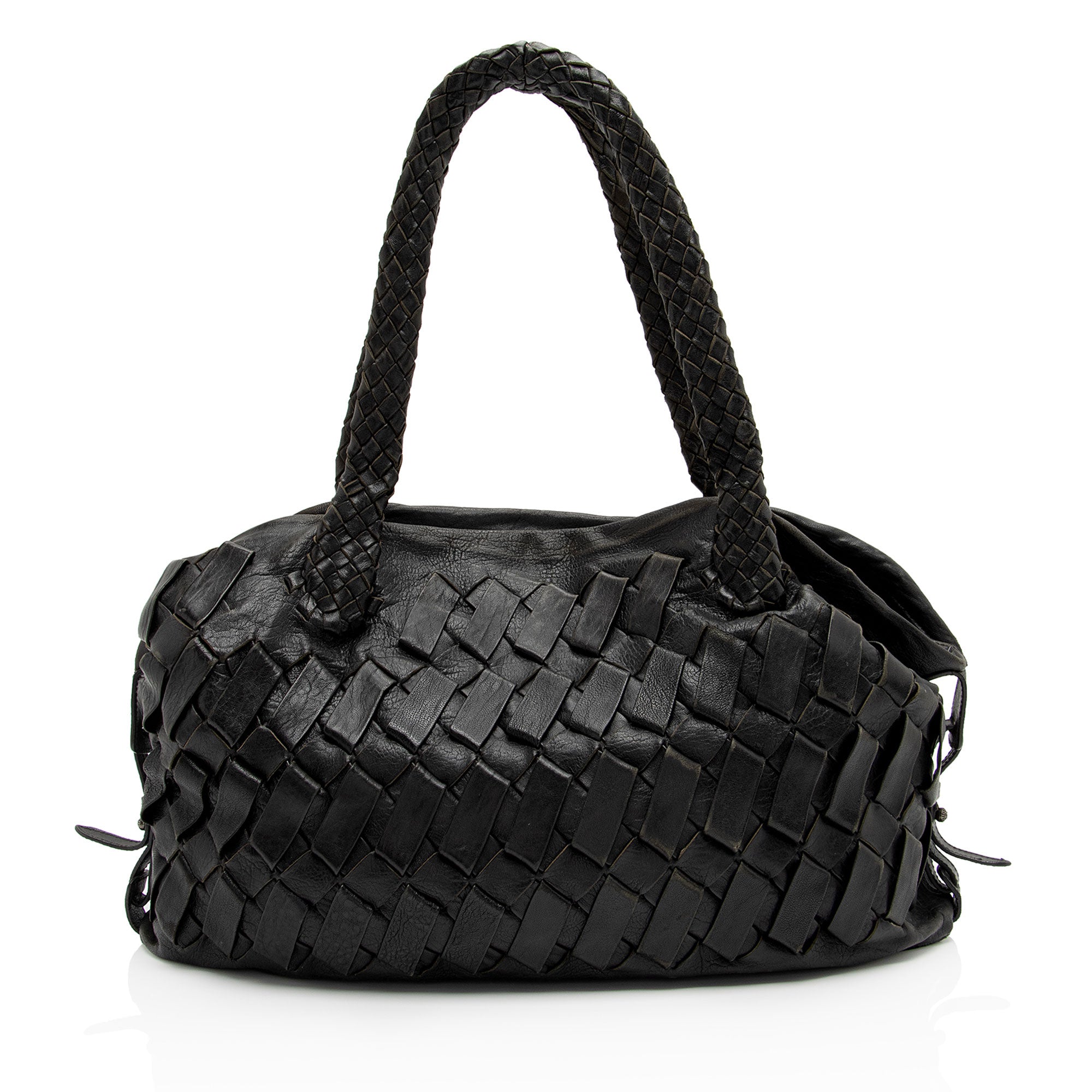 Salvatore Ferragamoレザーバッグ 1990s Vintage Salvatore Ferragamo Black Leather Hobo Shoulder Bag