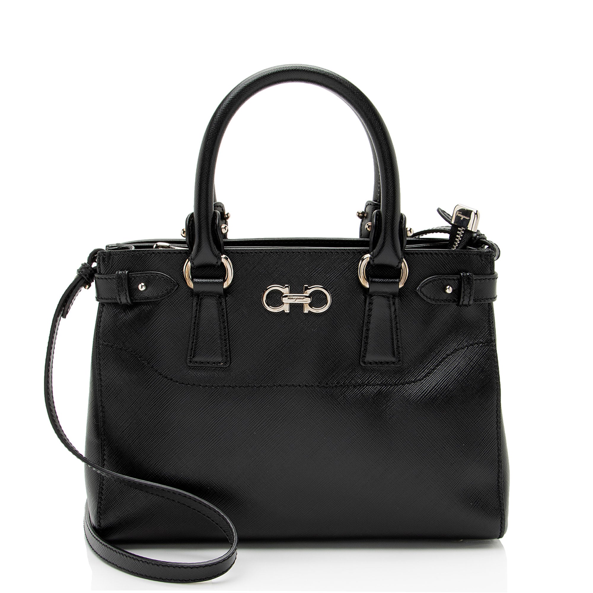 Salvatore Ferragamo Leather Batik Mini Tote