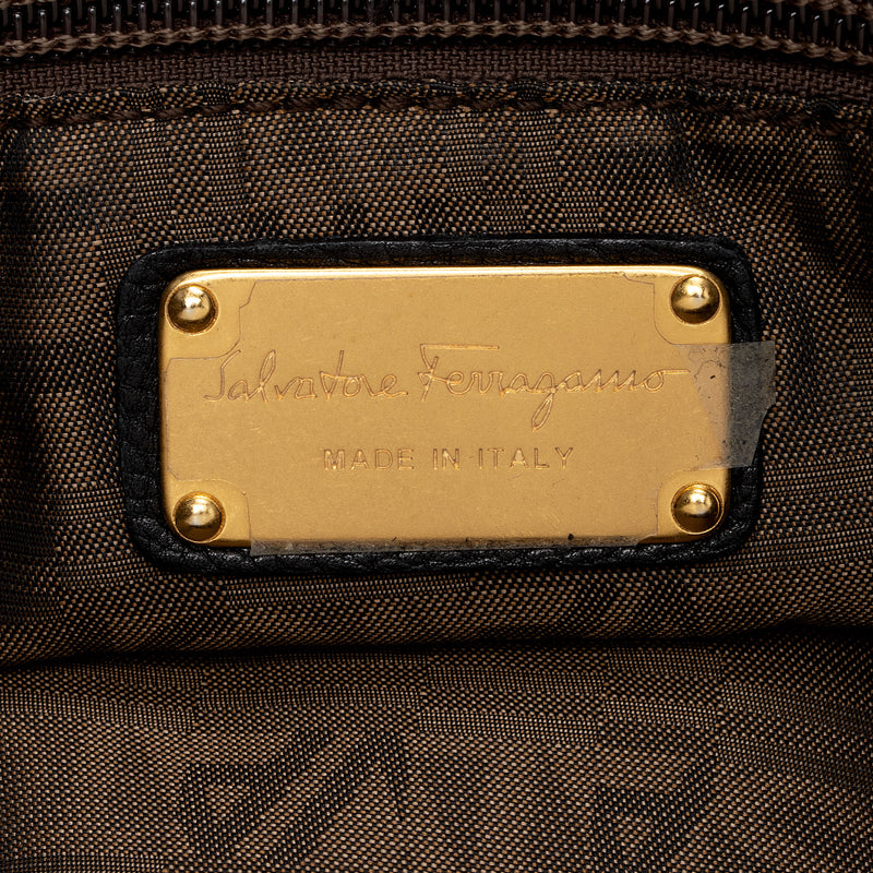 Salvatore Ferragamo Leather Braided Satchel (SHF-Gki3RJ)