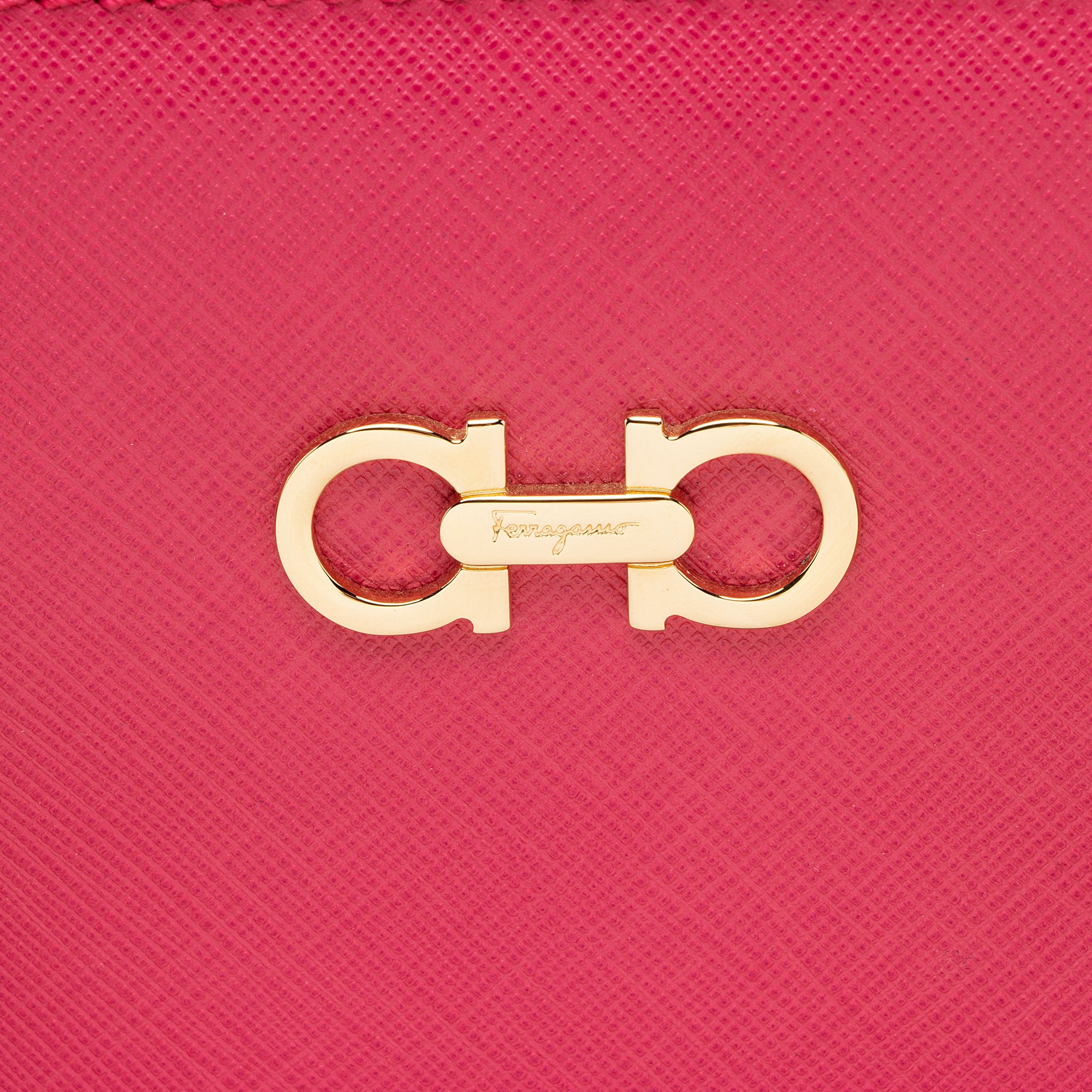 Salvatore Ferragamo Leather Double Gancio Small Tote