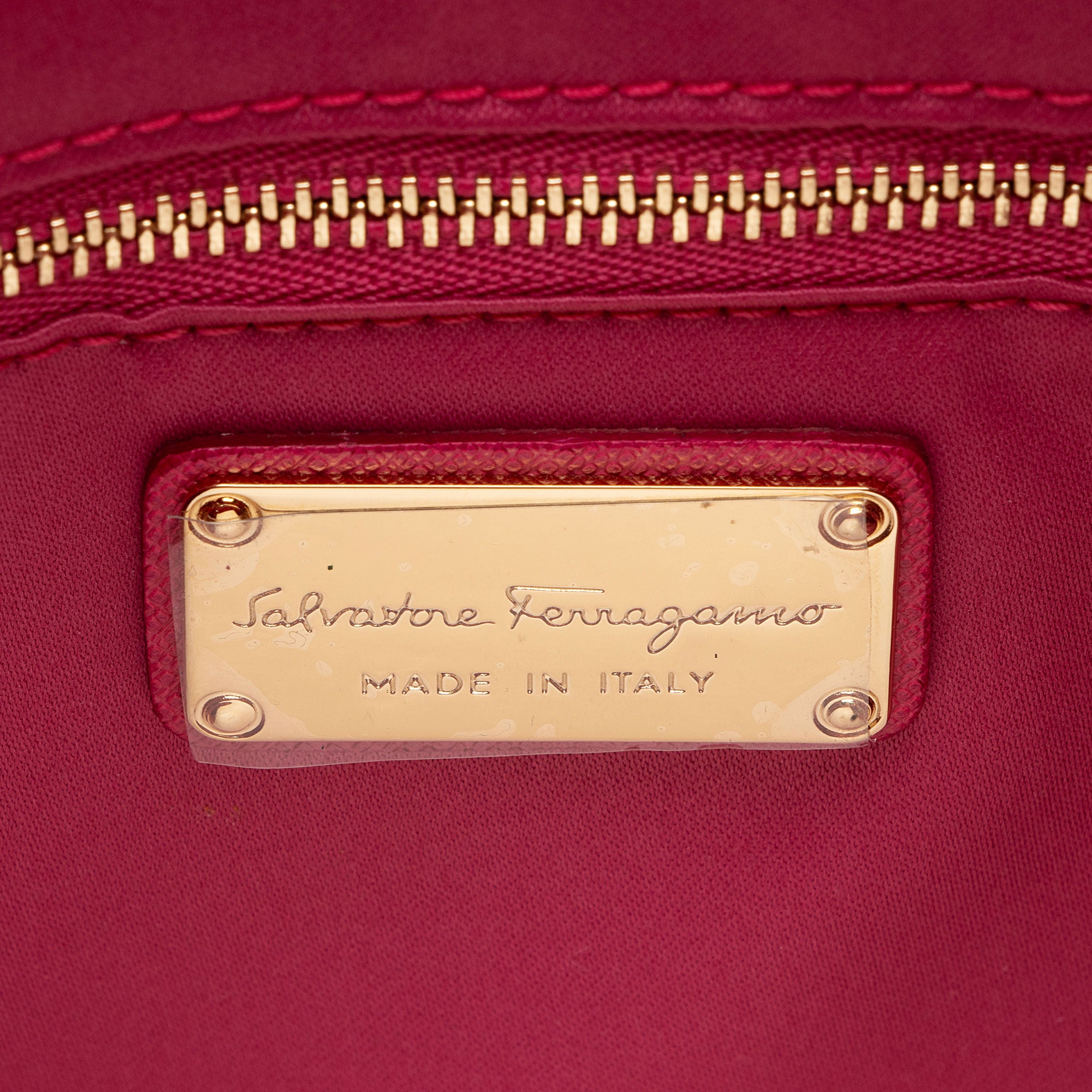 Salvatore Ferragamo Leather Double Gancio Small Tote