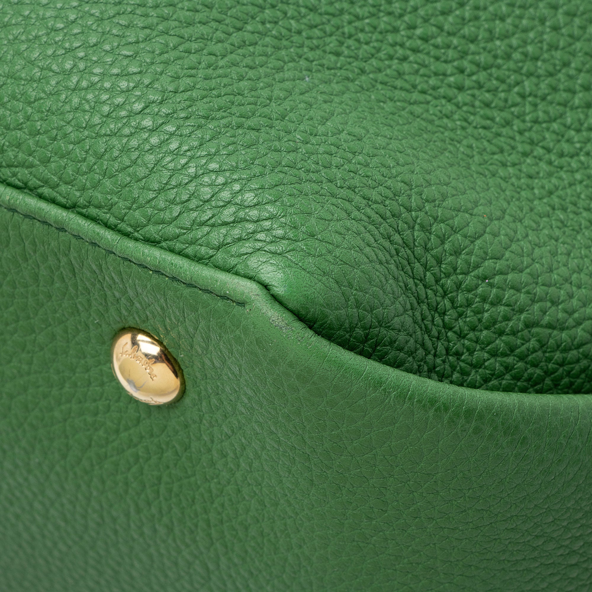 Salvatore Ferragamo Leather Fiamma Small Satchel