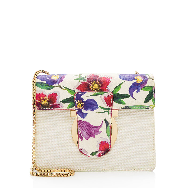 Salvatore Ferragamo Leather Floral Thalia Shoulder Bag SHF bHBbtN LuxeDH