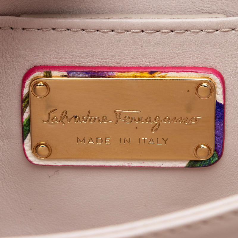 Salvatore Ferragamo Leather Floral Thalia Shoulder Bag (SHF-bHBbtN)