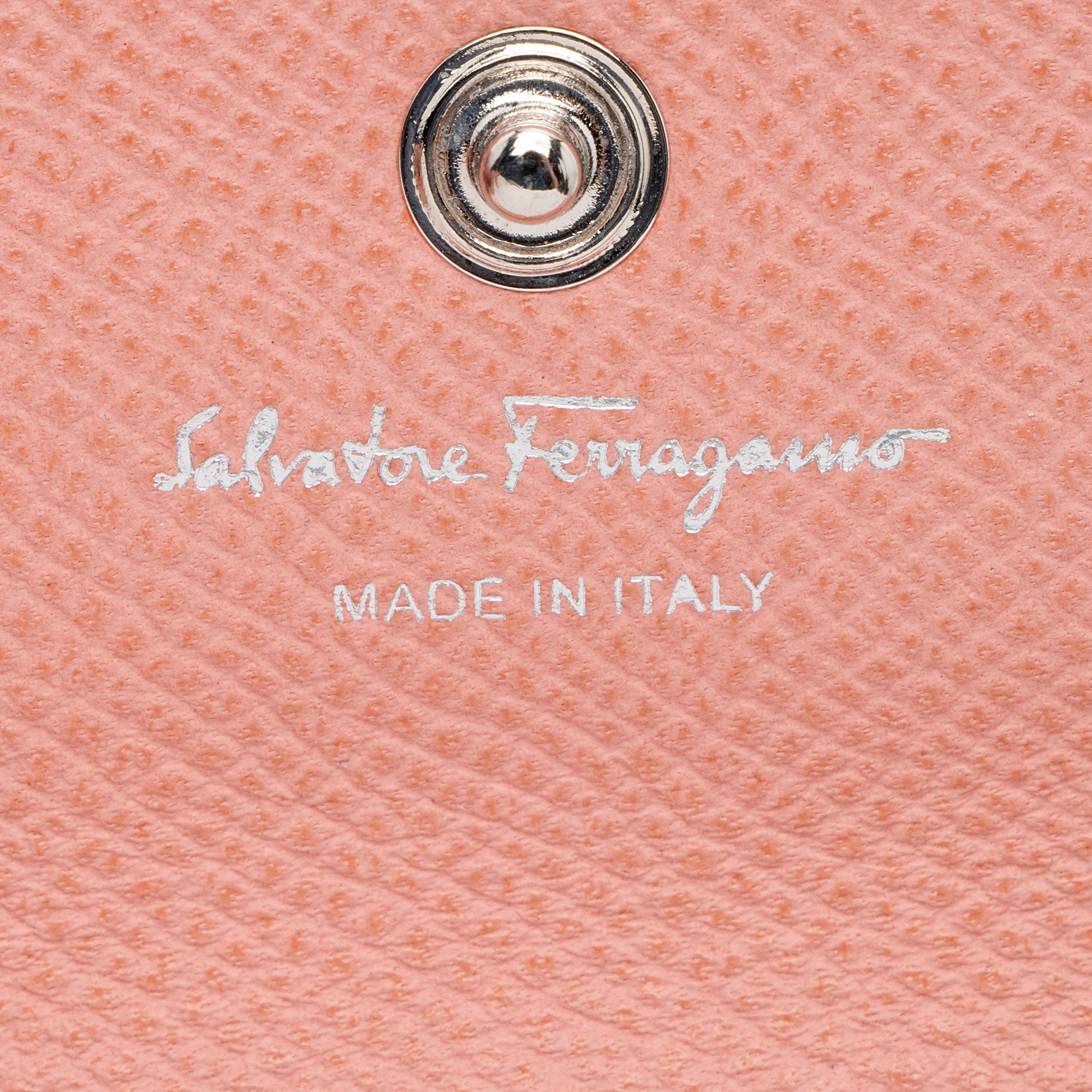Salvatore Ferragamo Leather Gancini Card Holder on Chain