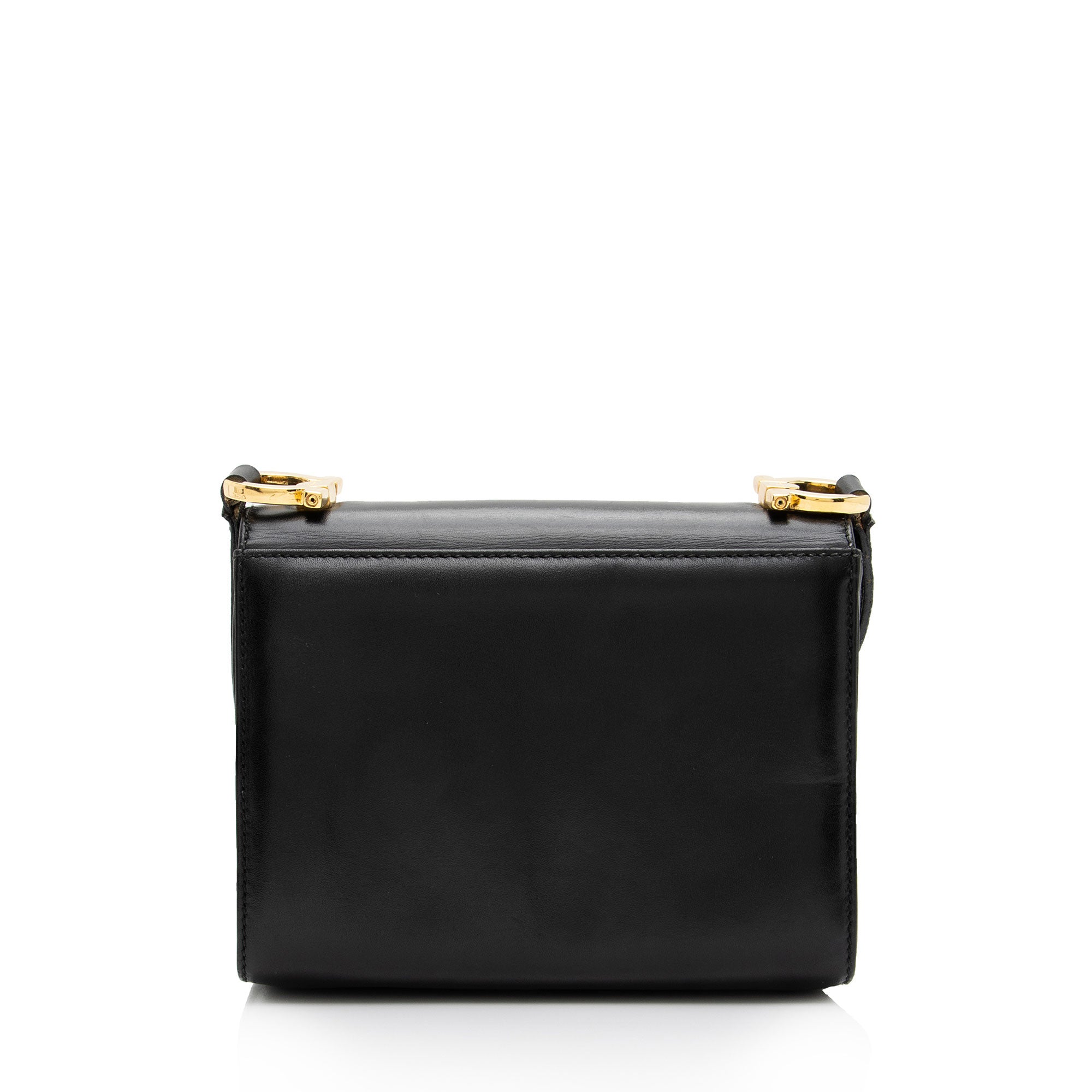 Salvatore Ferragamo Leather Gancini Convertible Small Top Handle Satchel (SHF-I9617r)