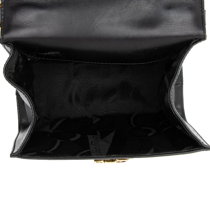 Salvatore Ferragamo Leather Gancini Convertible Small Top Handle Satchel (SHF-I9617r)