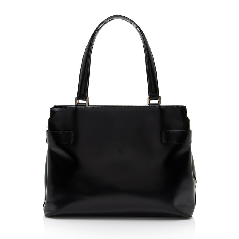 Salvatore Ferragamo Leather Gancini Tote (SHF-XWUq09)