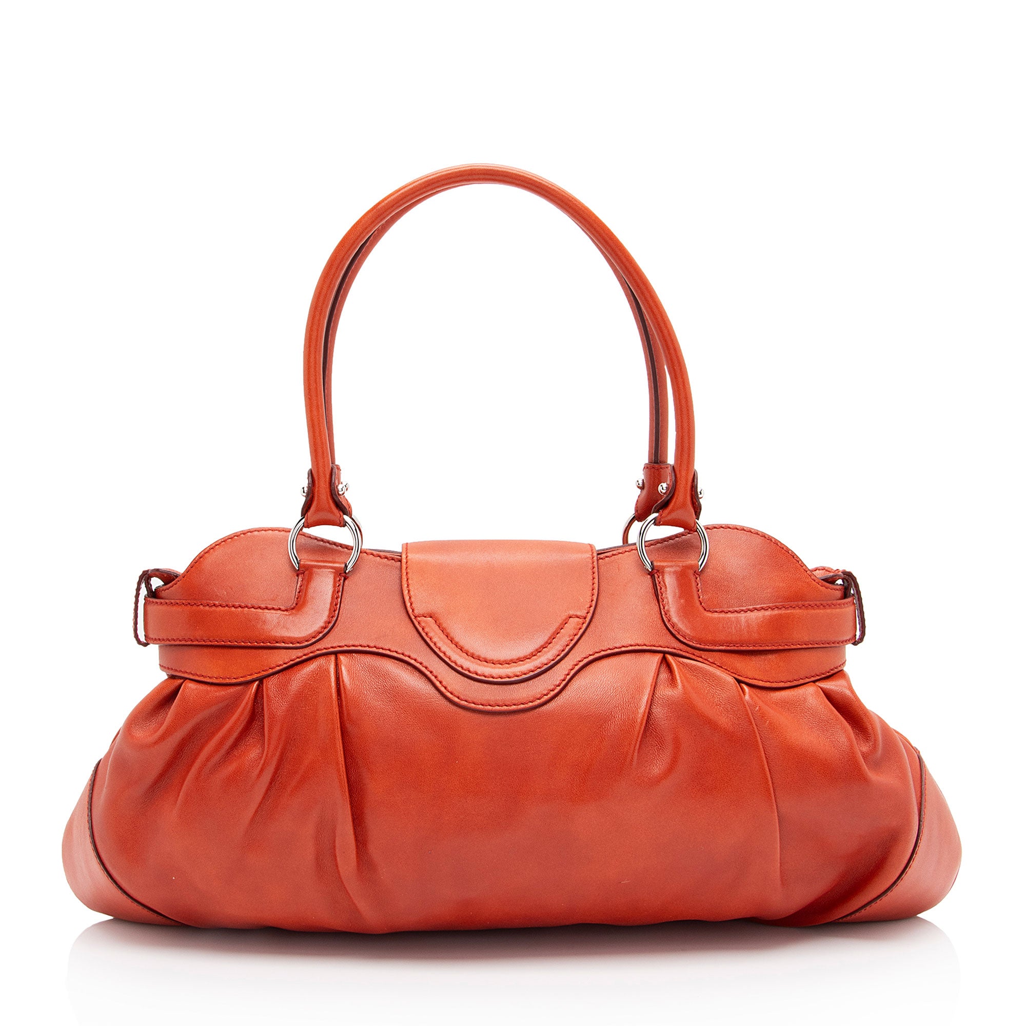 Salvatore Ferragamo Leather Gancini Marisa Satchel (SHF-Zmm7wo)