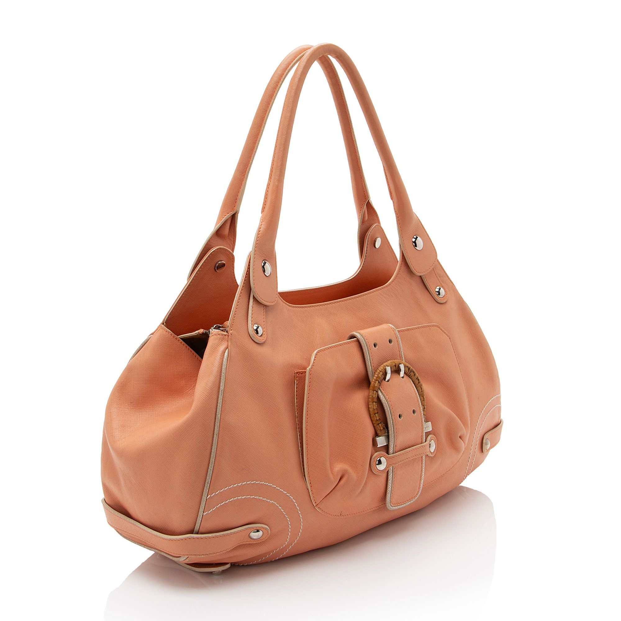 Salvatore Ferragamo Leather Gancio Buckle Hobo