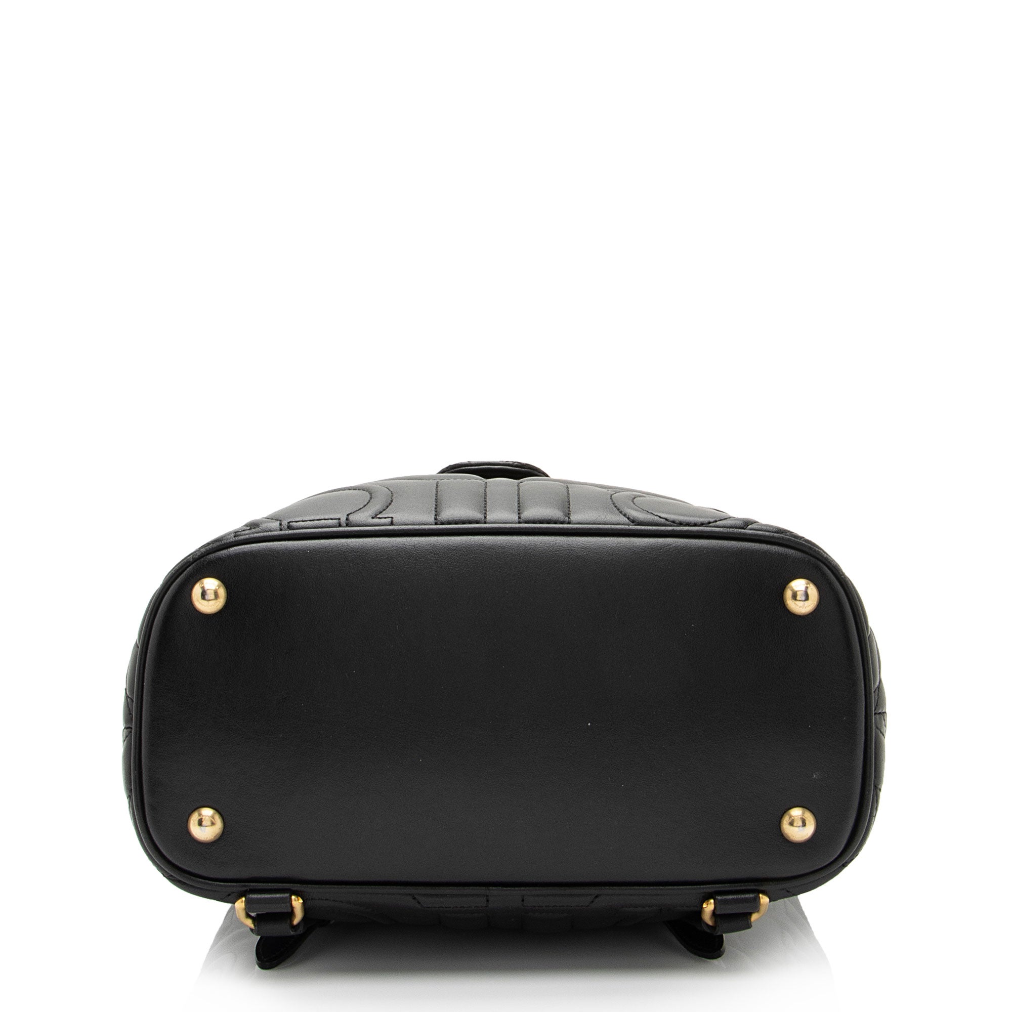 Salvatore Ferragamo Leather Gancio Chain Backpack (SHF-F2dnTU)