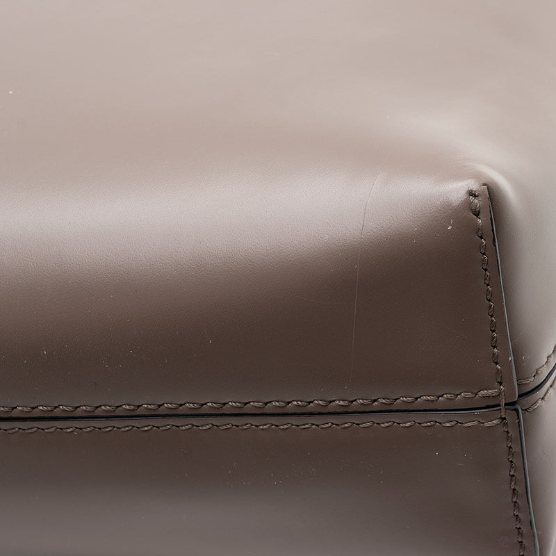 Salvatore Ferragamo Leather Gancio Trifolio Large Shoulder Bag (SHF-22181)