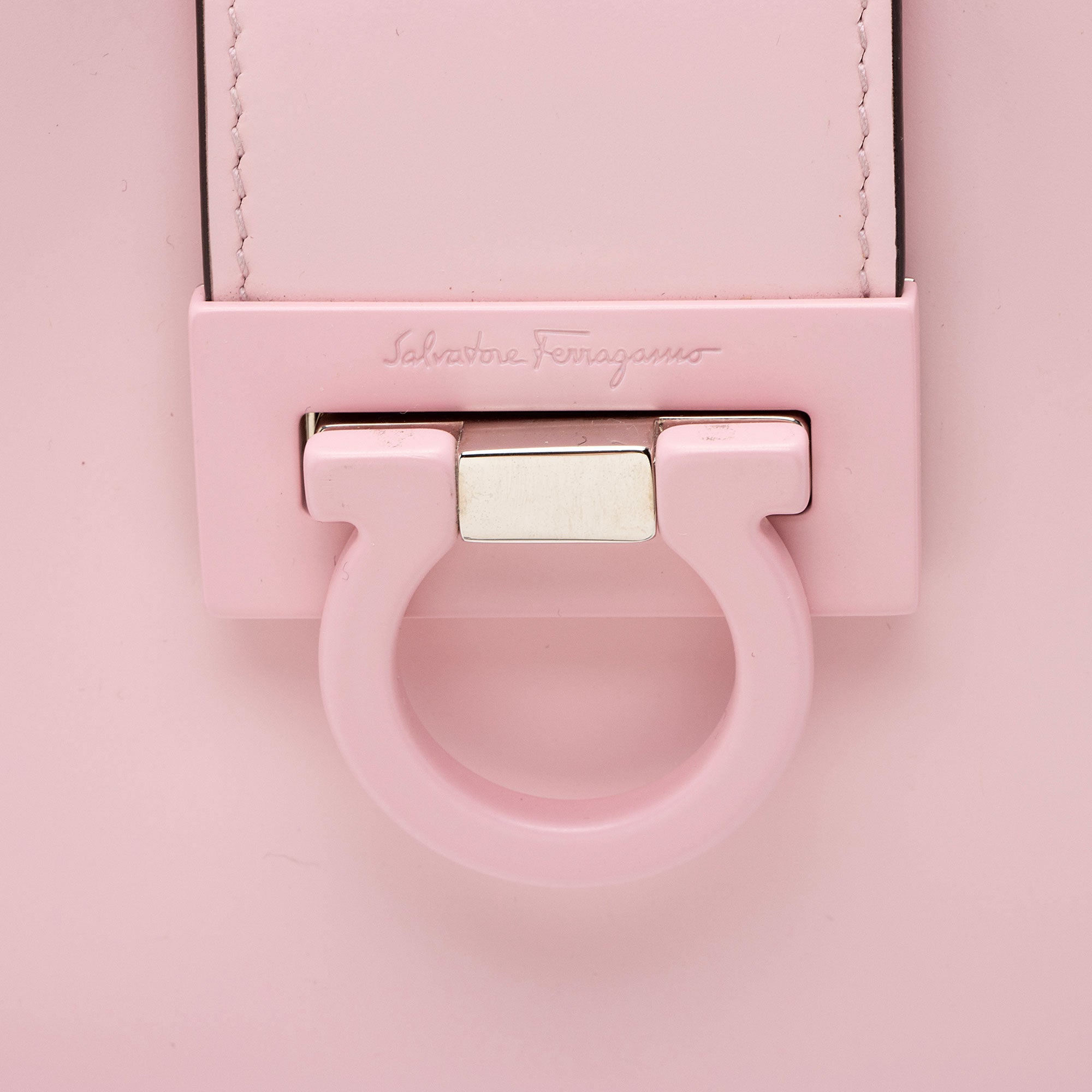 Ferragamo Leather Gancio Trifolio Small Shoulder Bag