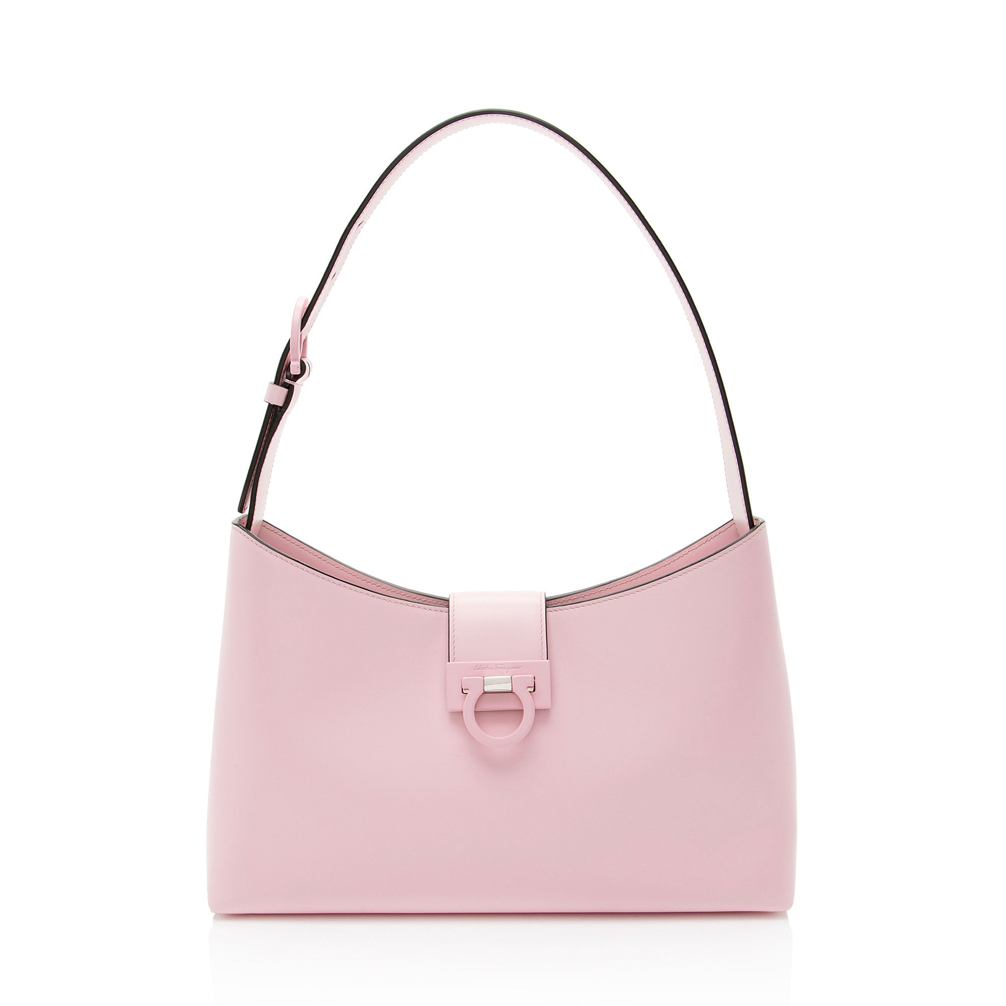 Ferragamo Leather Gancio Trifolio Small Shoulder Bag