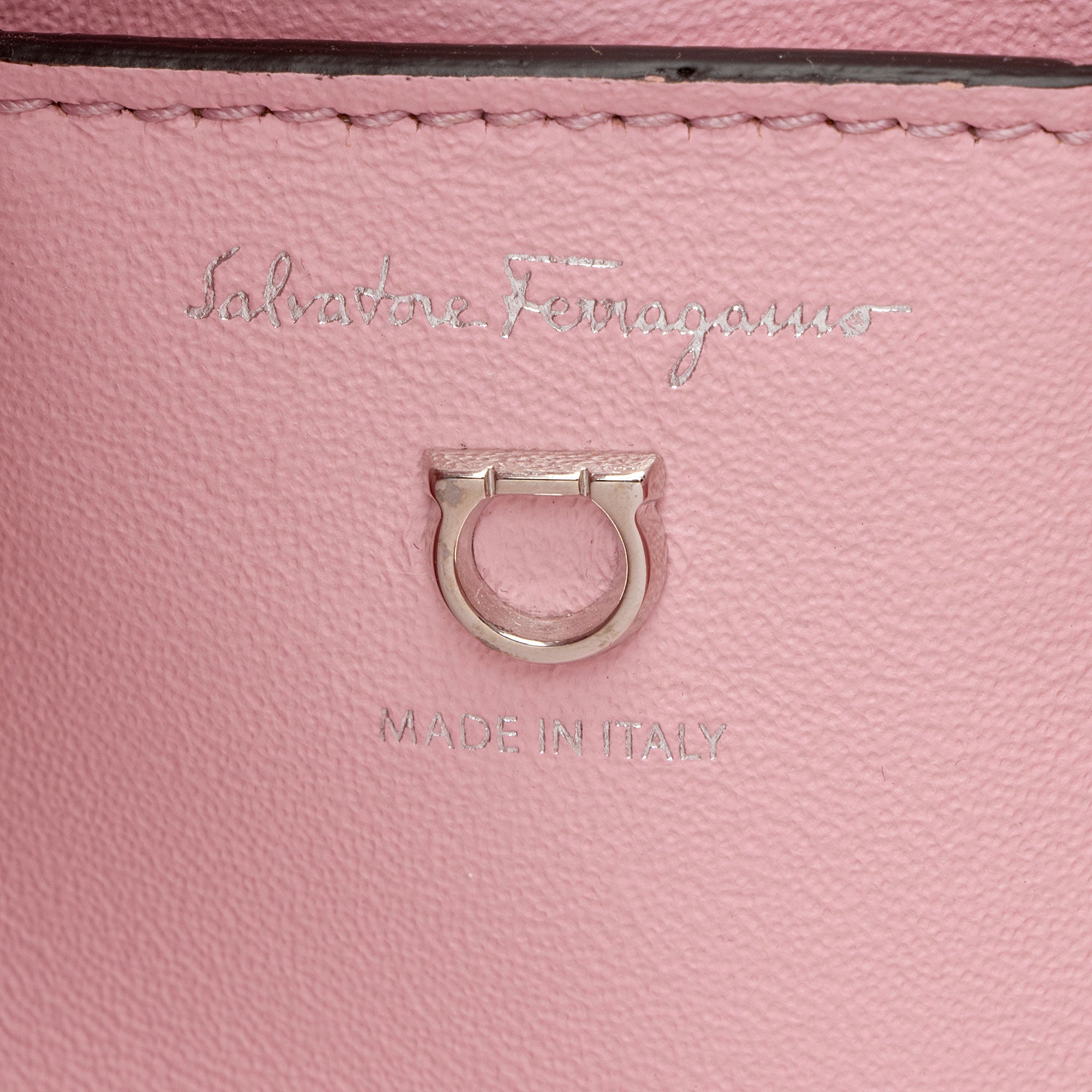 Ferragamo Leather Gancio Trifolio Small Shoulder Bag