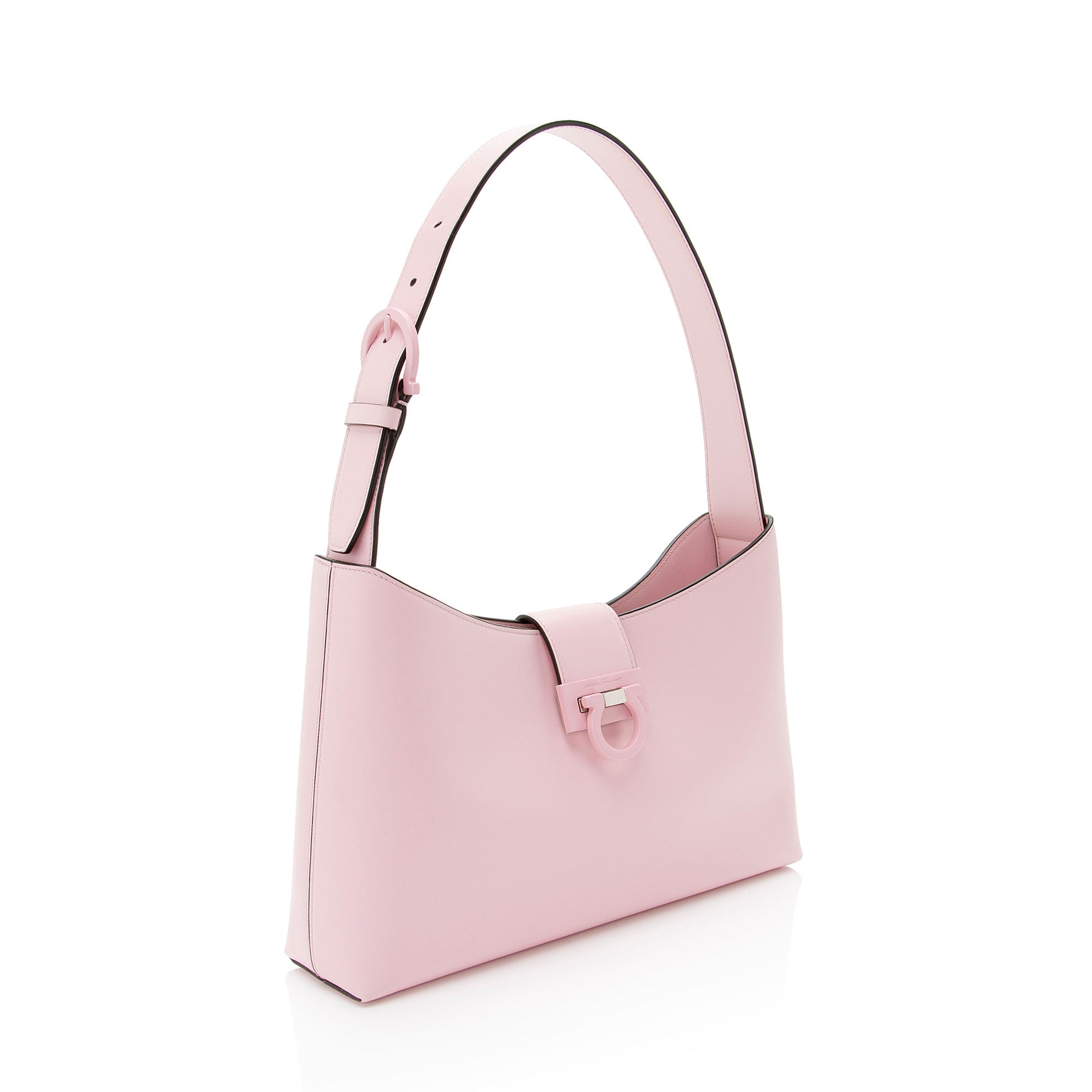 Ferragamo Leather Gancio Trifolio Small Shoulder Bag