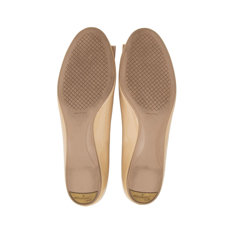 Salvatore Ferragamo Patent Leather Vara Ballet Flats - Size 8 / 38 (SHF-SiwaSo)