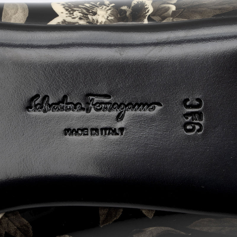 Salvatore Ferragamo Patent Leather Floral Avola Ballet Flats - Size 9.5 / 39.5 (SHF-Bh8Mt4)
