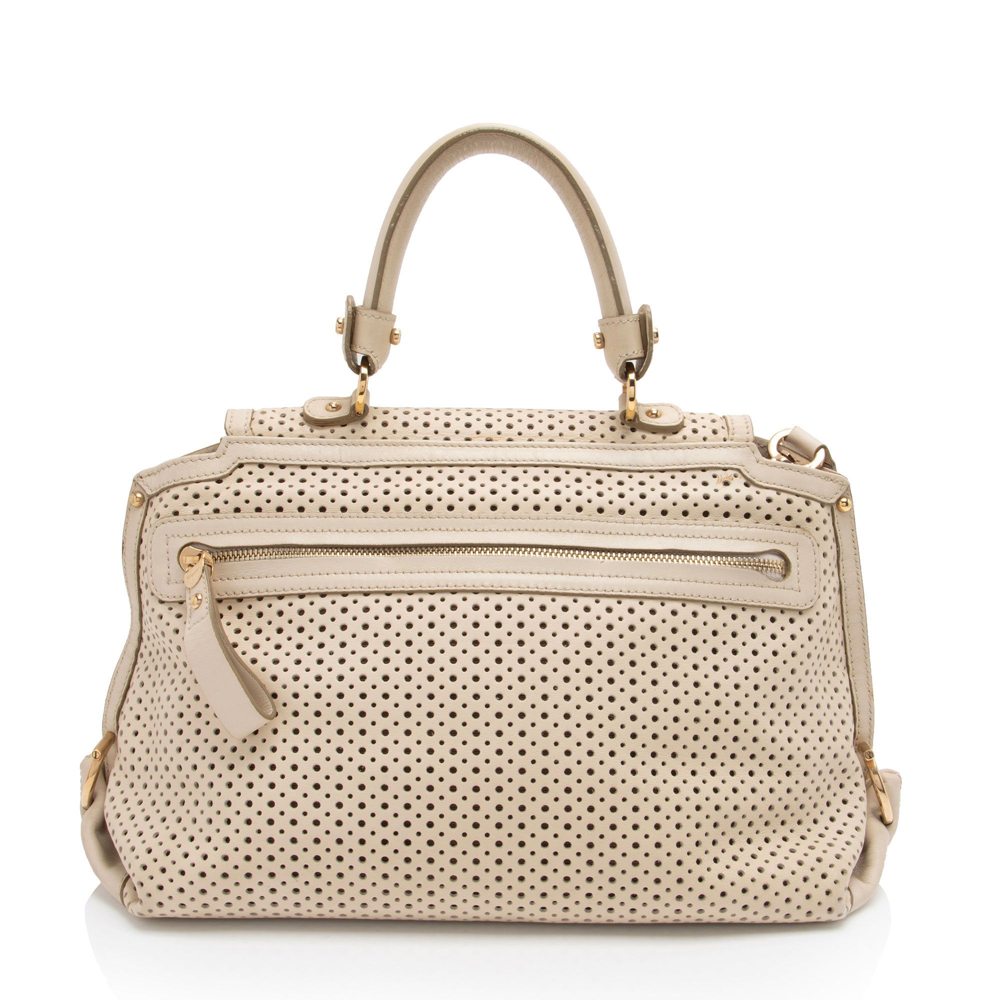 Salvatore Ferragamo Perforated Sofia Small Top Handle (SHF-1J2GRi)