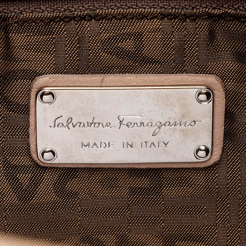 Salvatore Ferragamo Quilted Calfskin Bucket Bag (SHF-22030)