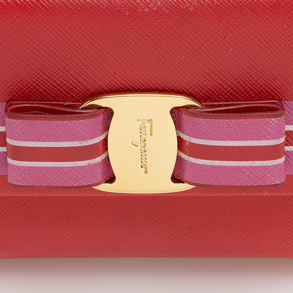Salvatore Ferragamo Saffiano French Wallet (SHF-22091)