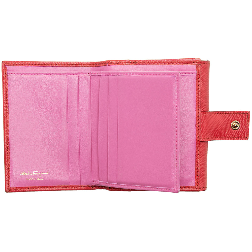 Salvatore Ferragamo Saffiano French Wallet (SHF-22091)
