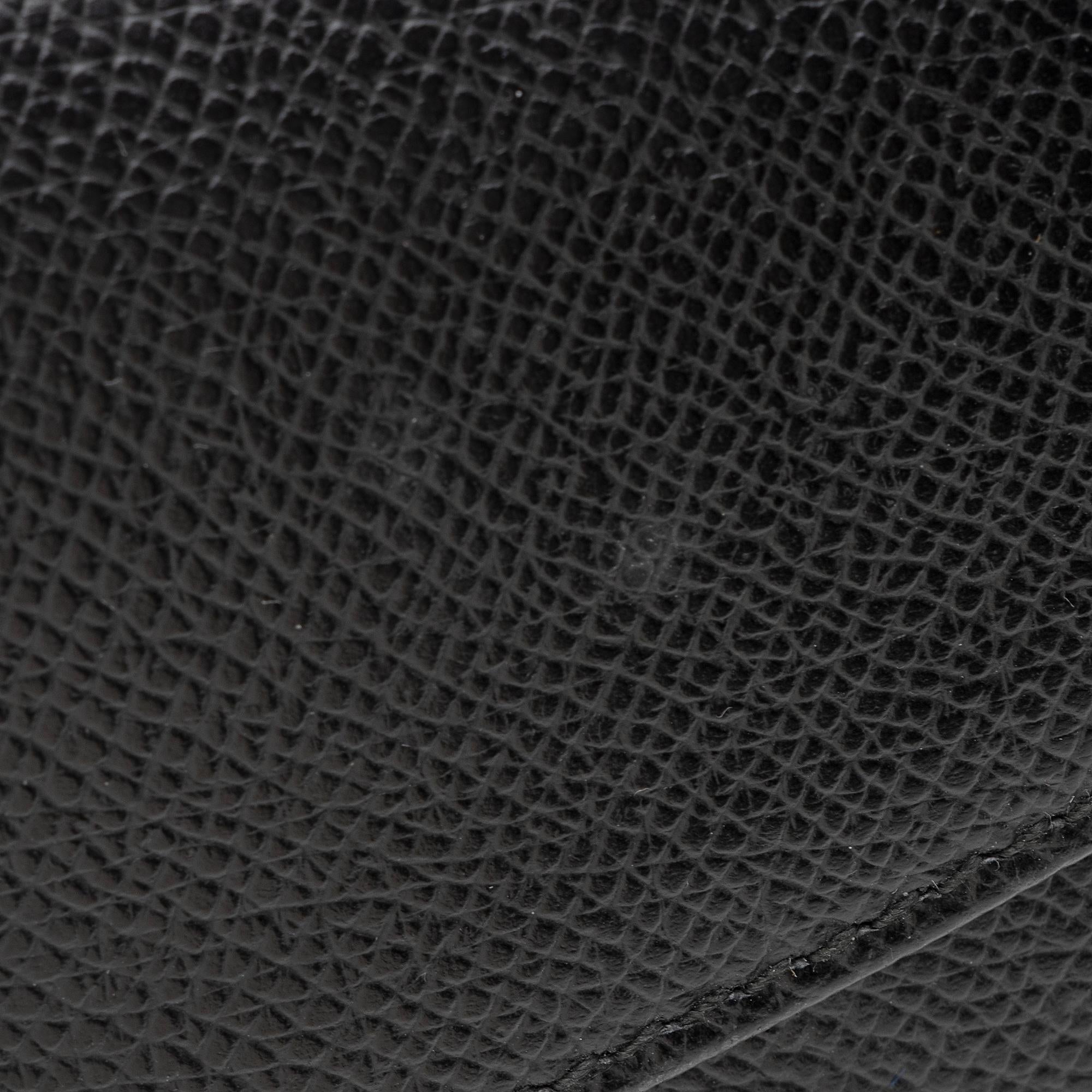 Salvatore Ferragamo Saffiano Gancini Continental Wallet (SHF-23896)