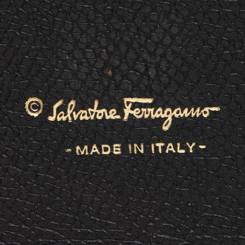 Salvatore Ferragamo Saffiano Gancini Continental Wallet (SHF-23896)
