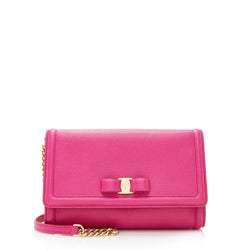 Salvatore Ferragamo Saffiano Miss Vara Mini Shoulder Bag (SHF-22772)