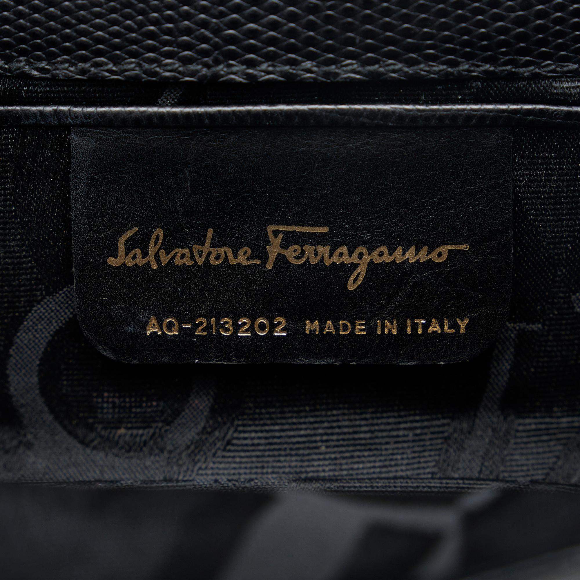 Salvatore Ferragamo Vara Bow Embossed Crossbody (SHG-25eORR)