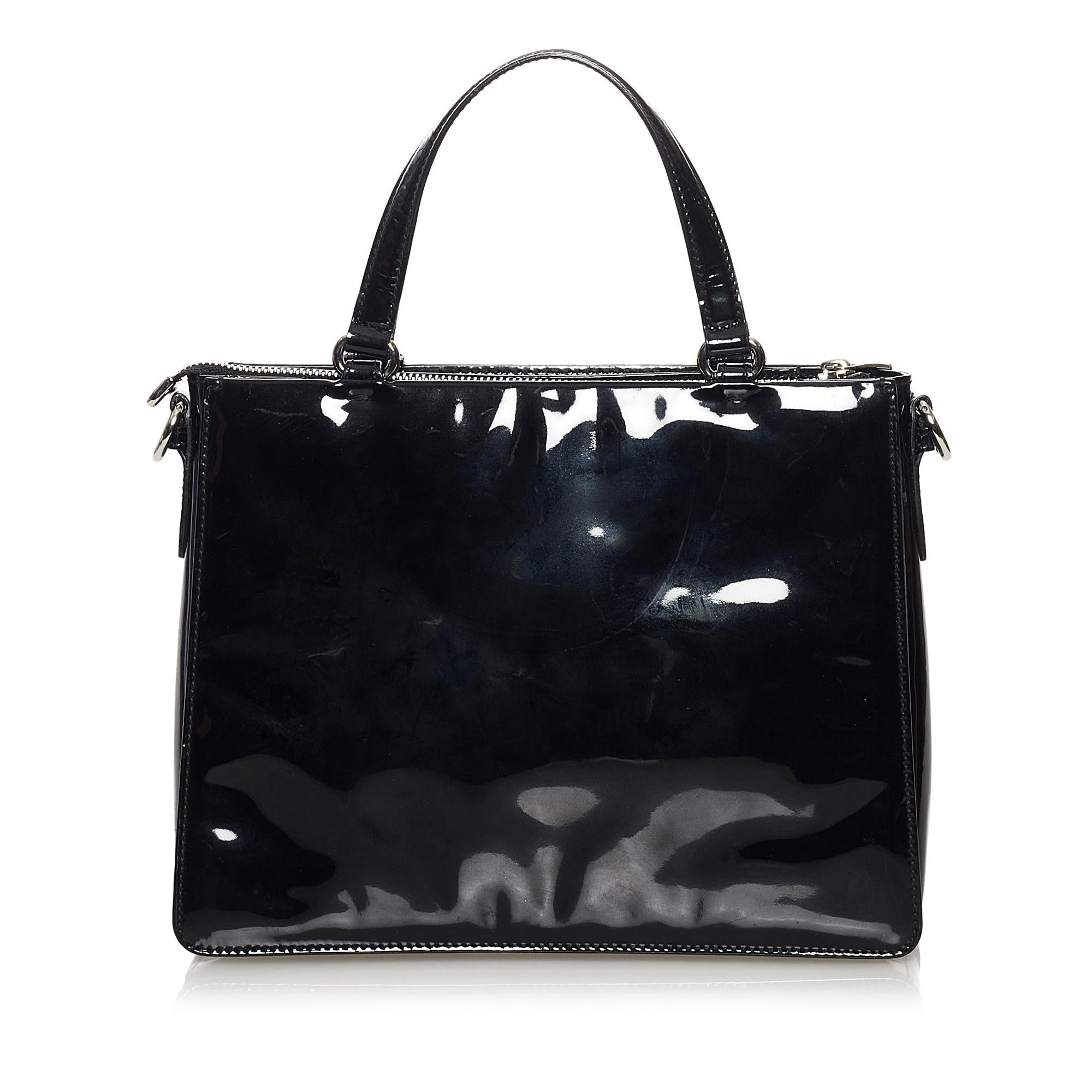 Salvatore Ferragamo Vara Patent Leather Satchel (SHG-9VPUgL)
