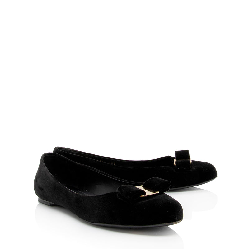 Louis Vuitton - Authenticated Ballet Flats - Suede Black for Women, Good Condition