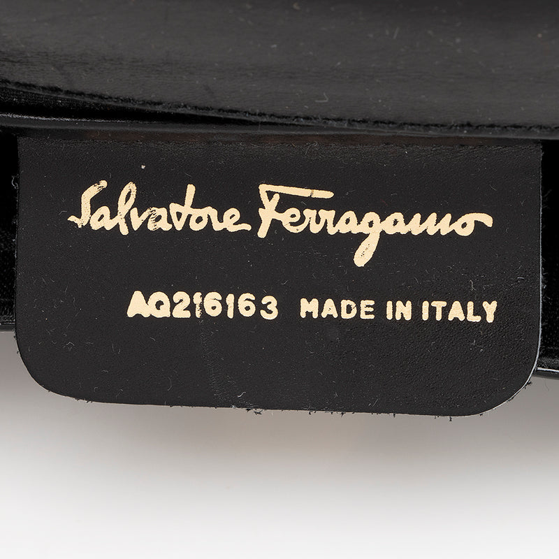 Salvatore Ferragamo Vintage Patent Leather Oversized Vara Bow Mini Bag (SHF-18472)
