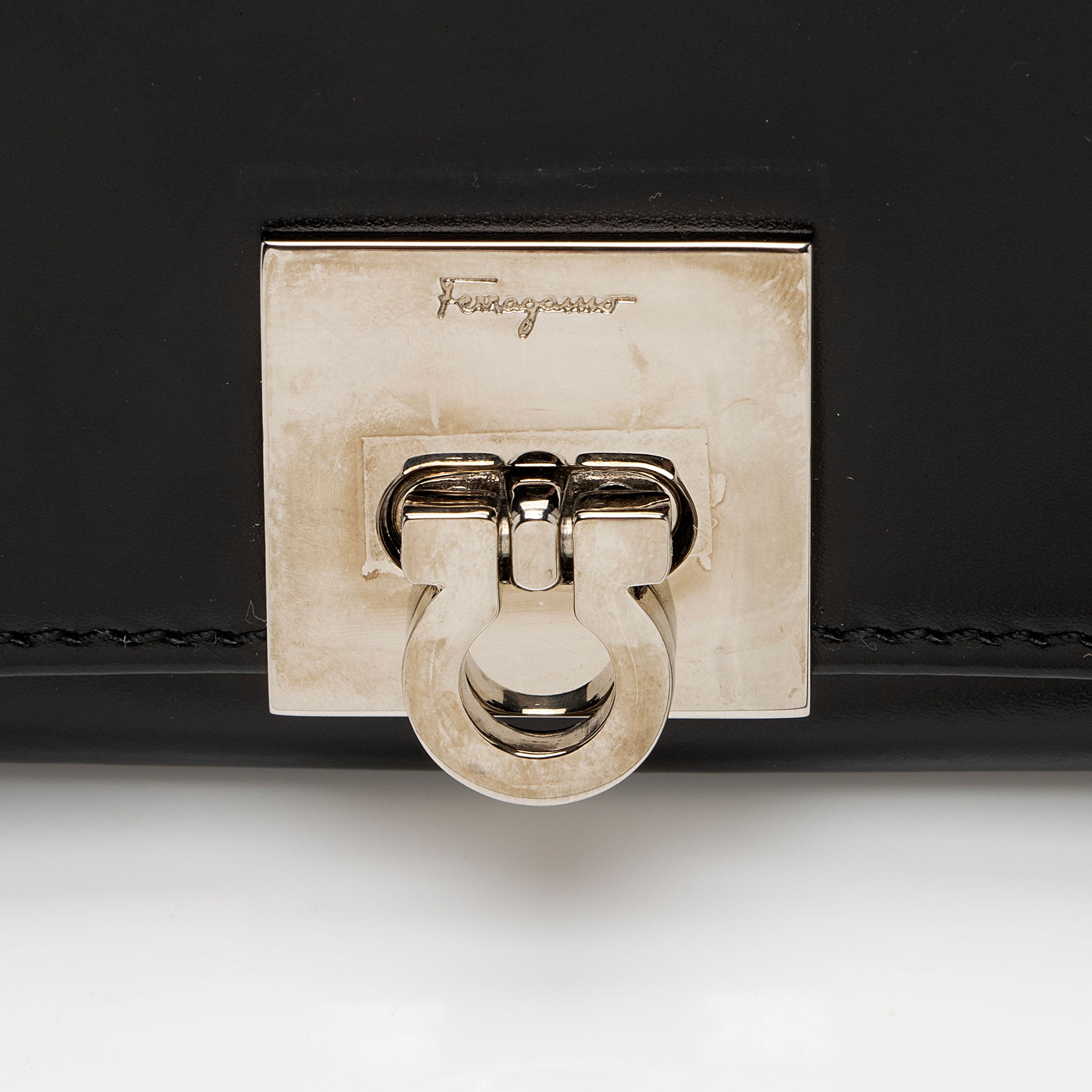 Salvatore Ferragamo Shiny Calfskin Gancini Long Wallet