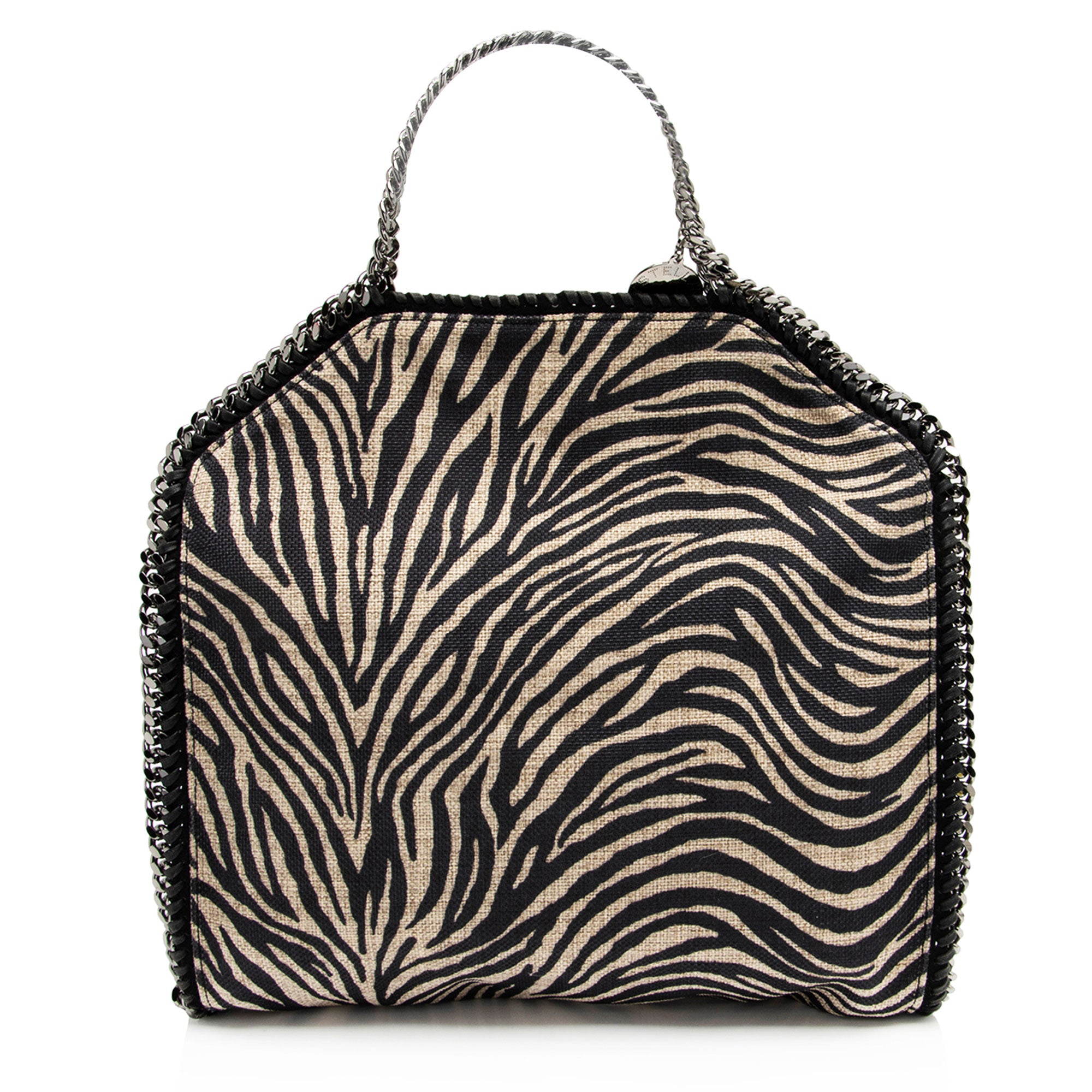 Stella McCartney Zebra Print Canvas Falabella Tote (SHF-IamA4D)