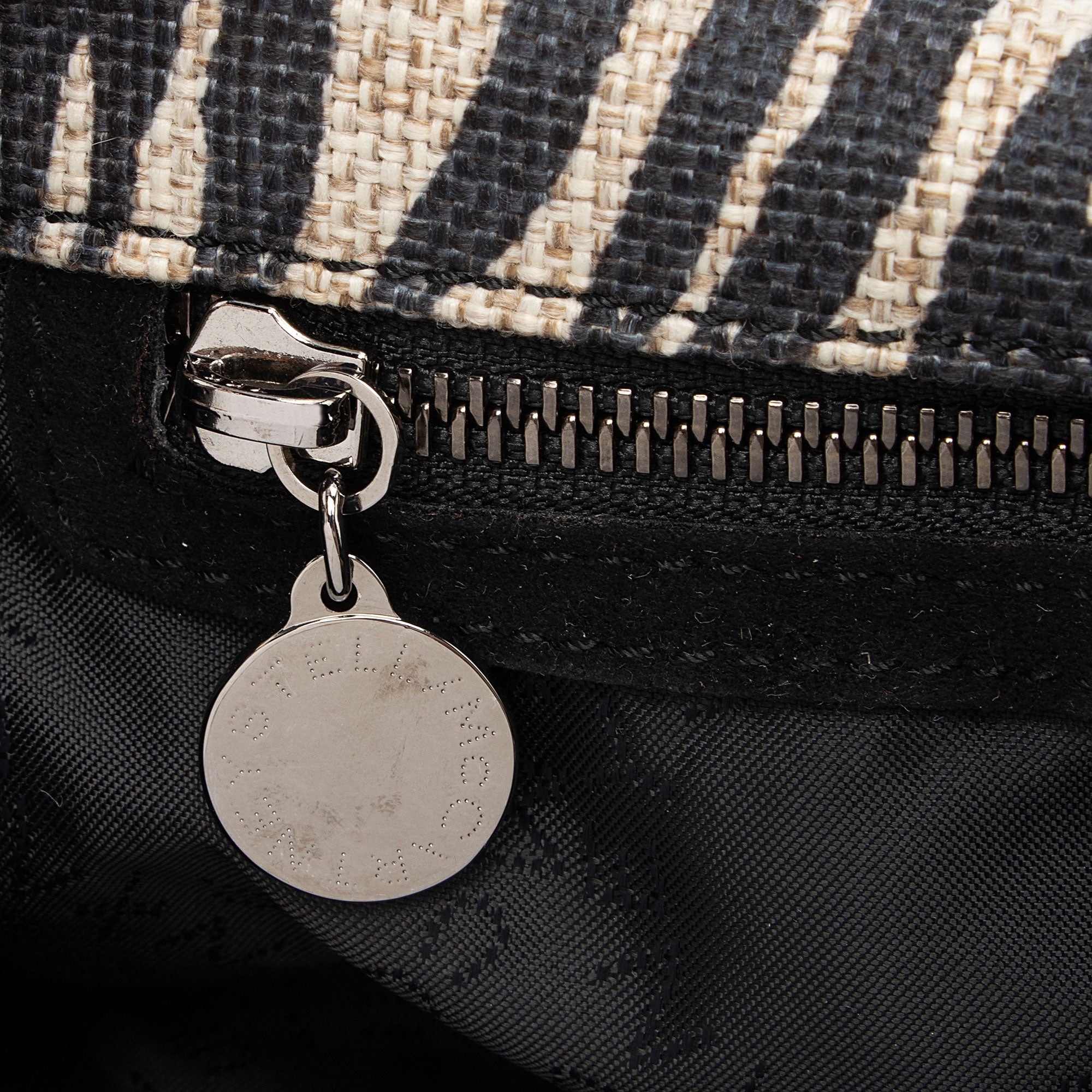 Stella McCartney Zebra Print Canvas Falabella Tote (SHF-IamA4D)