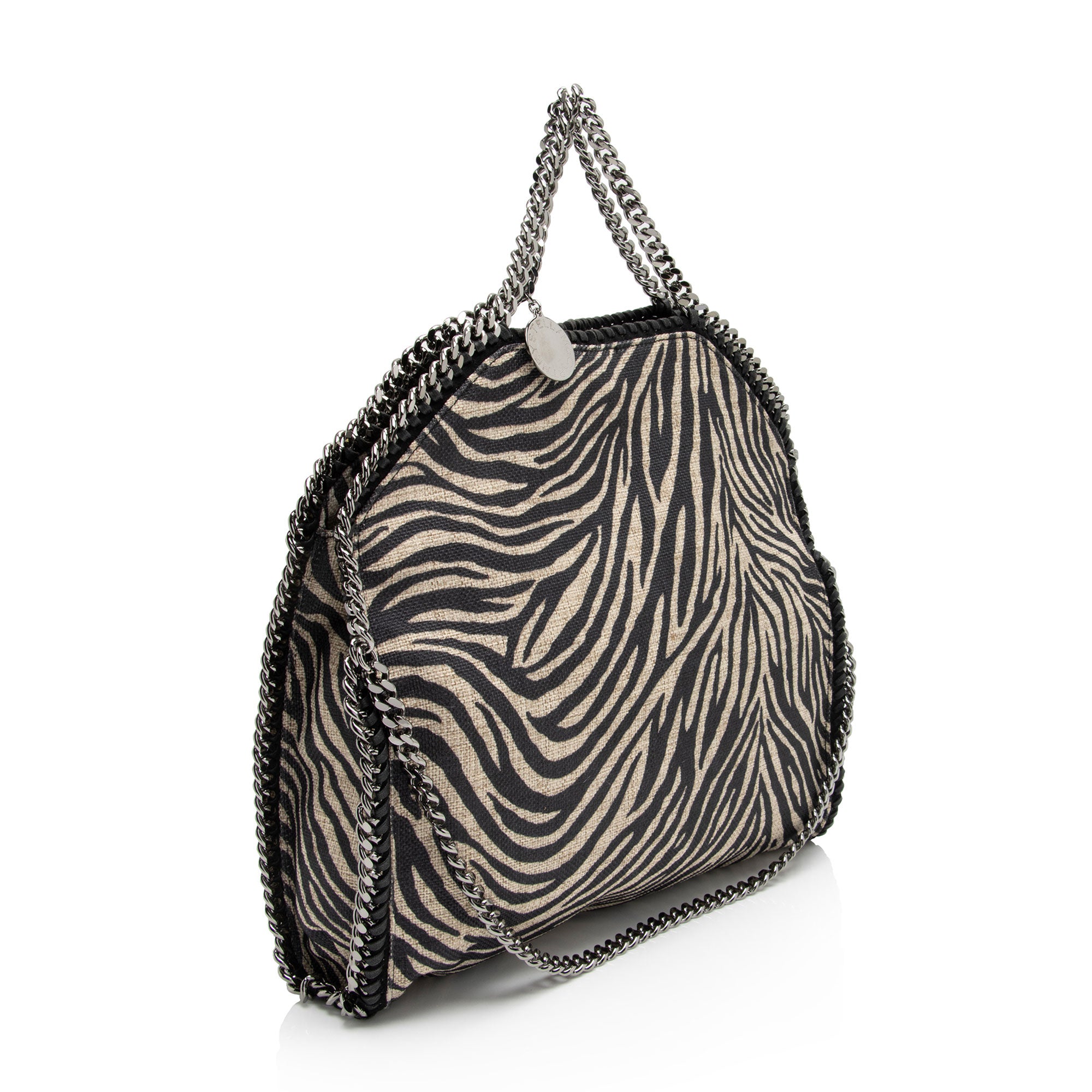 Stella McCartney Zebra Print Canvas Falabella Tote (SHF-IamA4D)