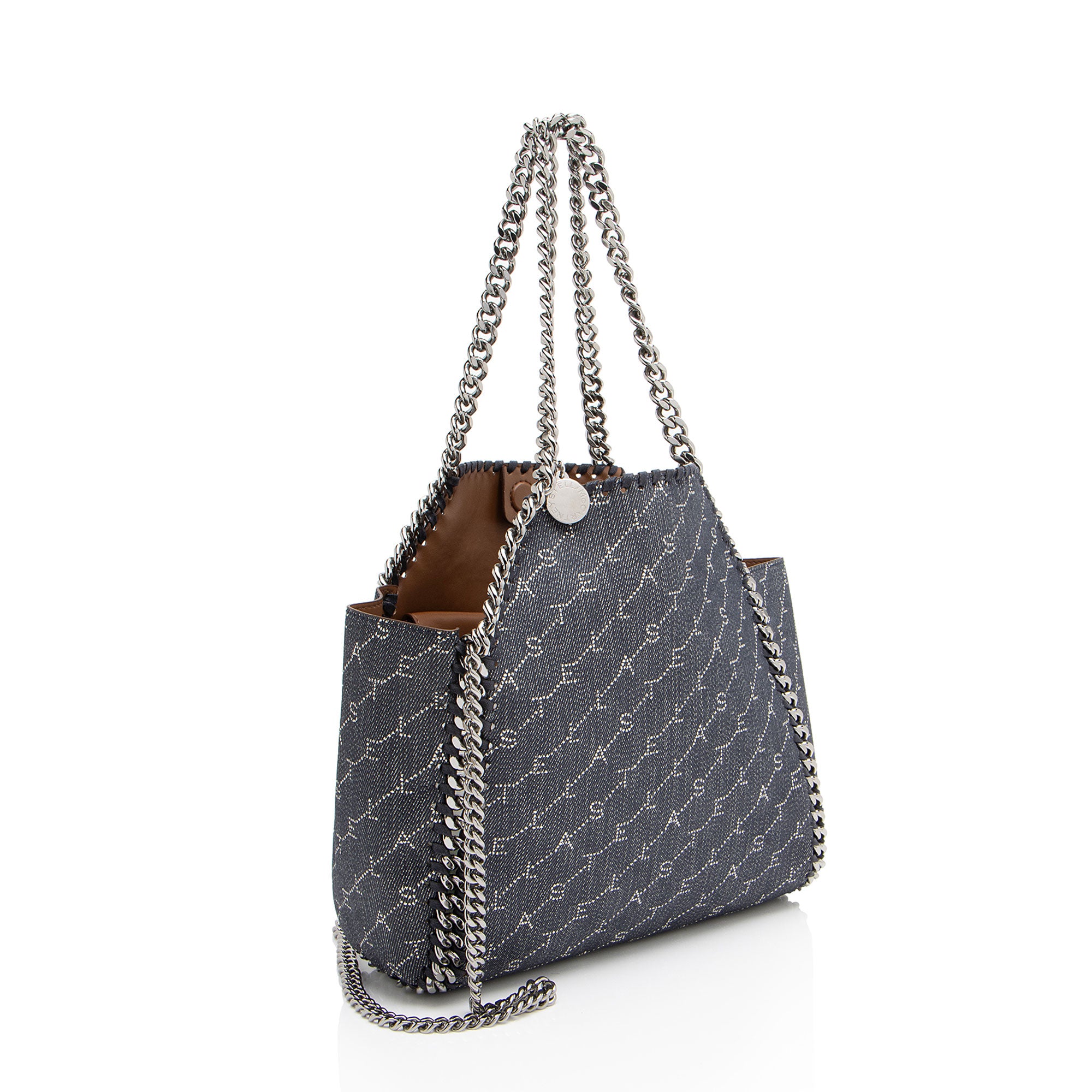 Stella McCartney Denim Logo Falabella Reversible Mini Tote