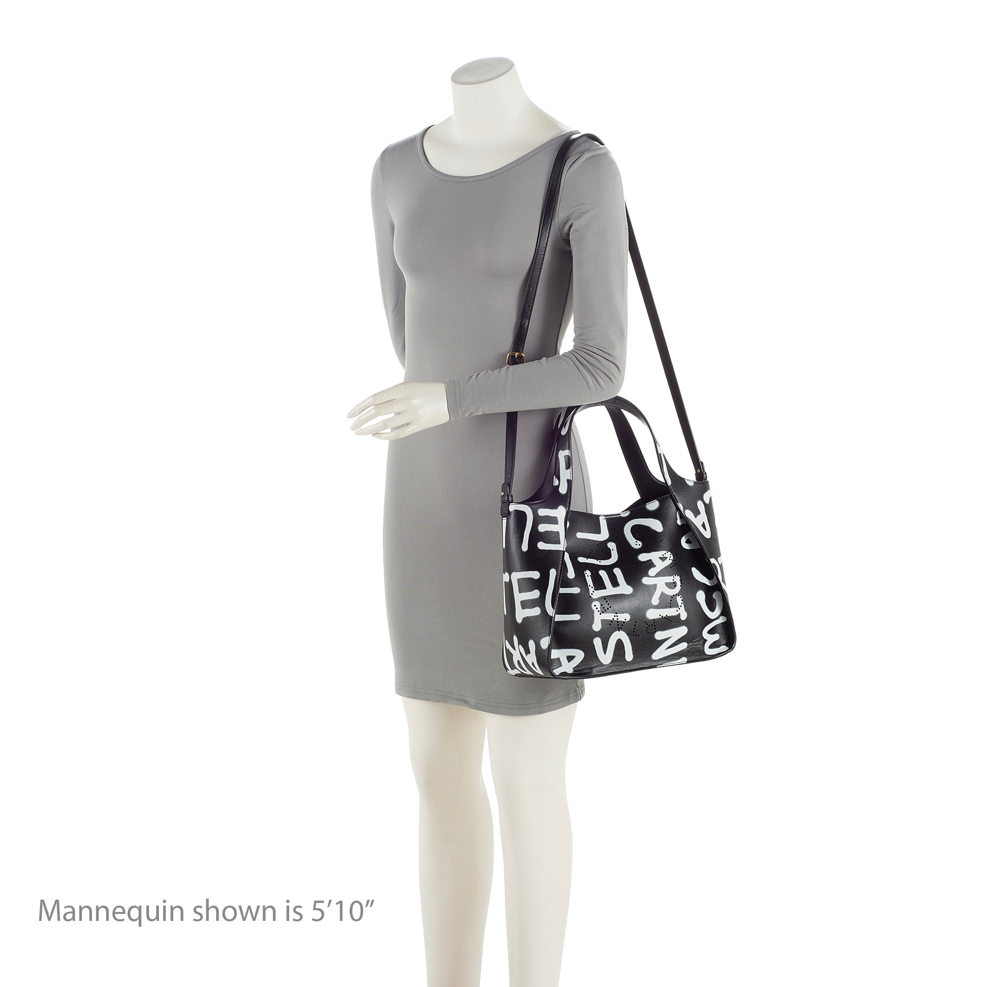 Stella McCartney Eco Alter Nappa Graffiti Logo Mini Tote (SHF-23003)