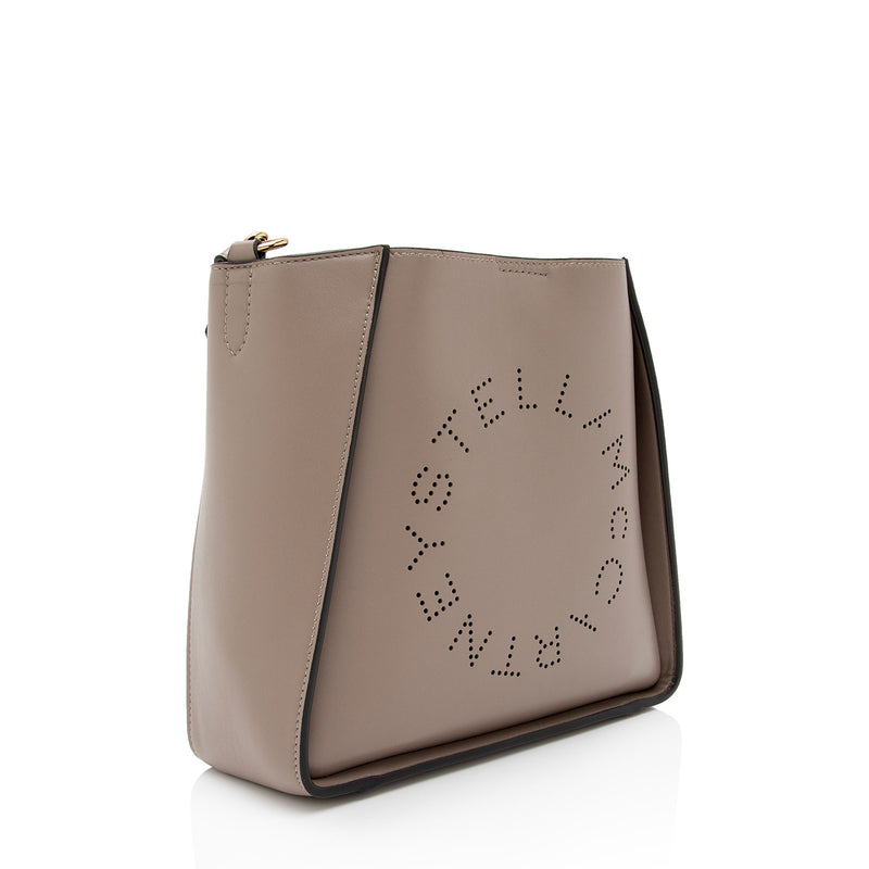 Stella McCartney Eco Alter Nappa Perforated Logo Mini Crossbody Bag (SHF-qsYhh2)