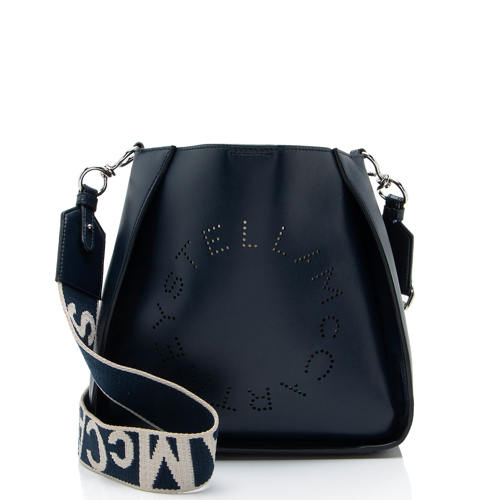 Stella McCartney Eco Alter Nappa Perforated Logo Mini Crossbody
