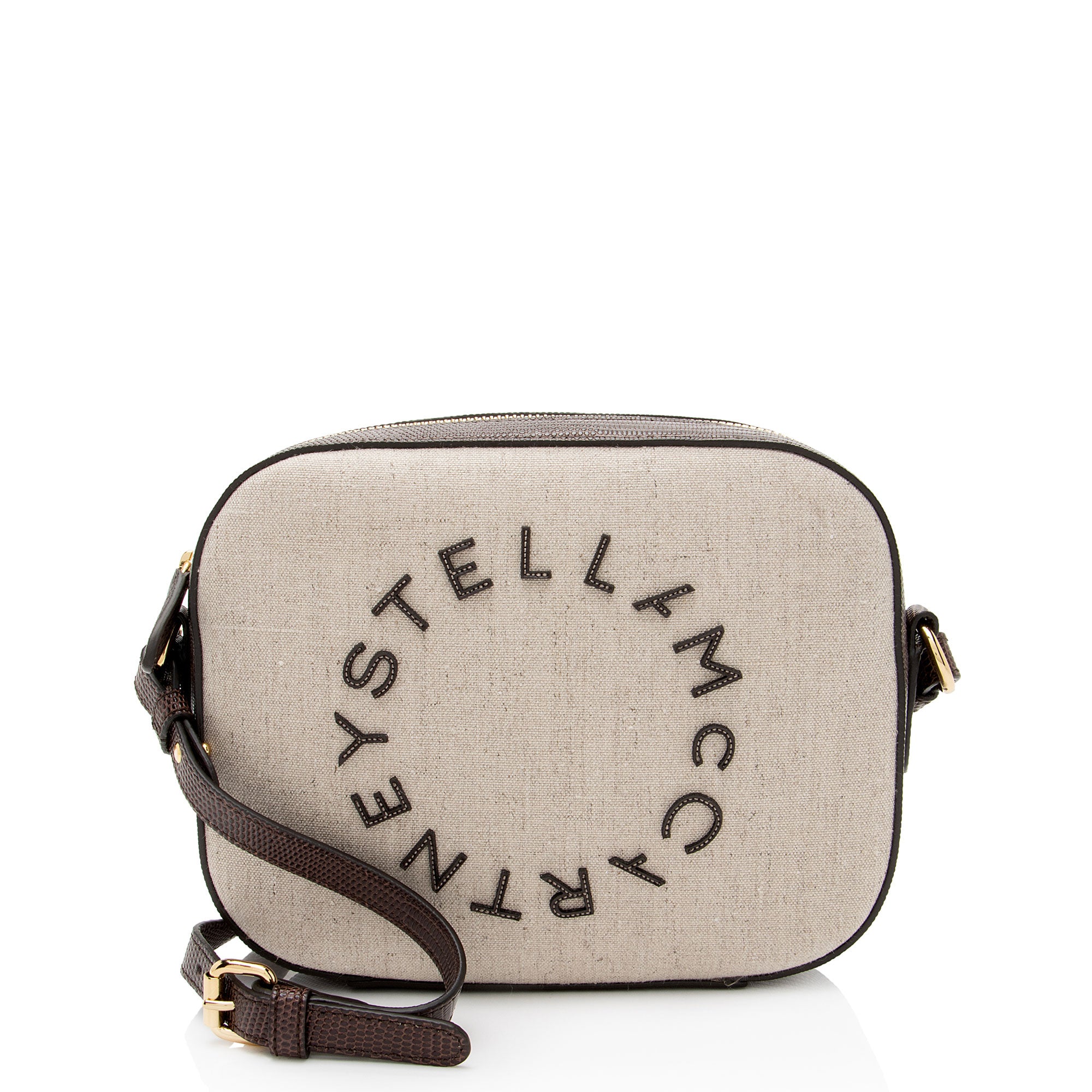 Stella McCartney Eco Canvas Perforated Logo Mini Camera Bag