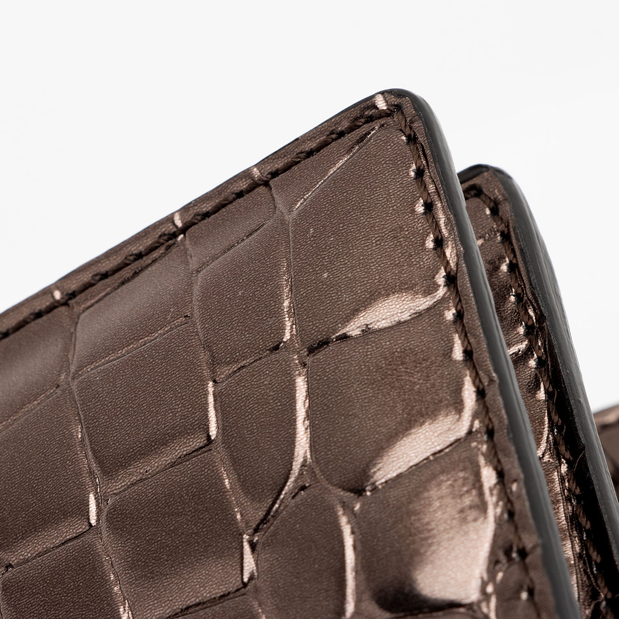 Stella McCartney Metallic Croc Embossed Faux Leather Crossbody (SHF-jT5Kb9)