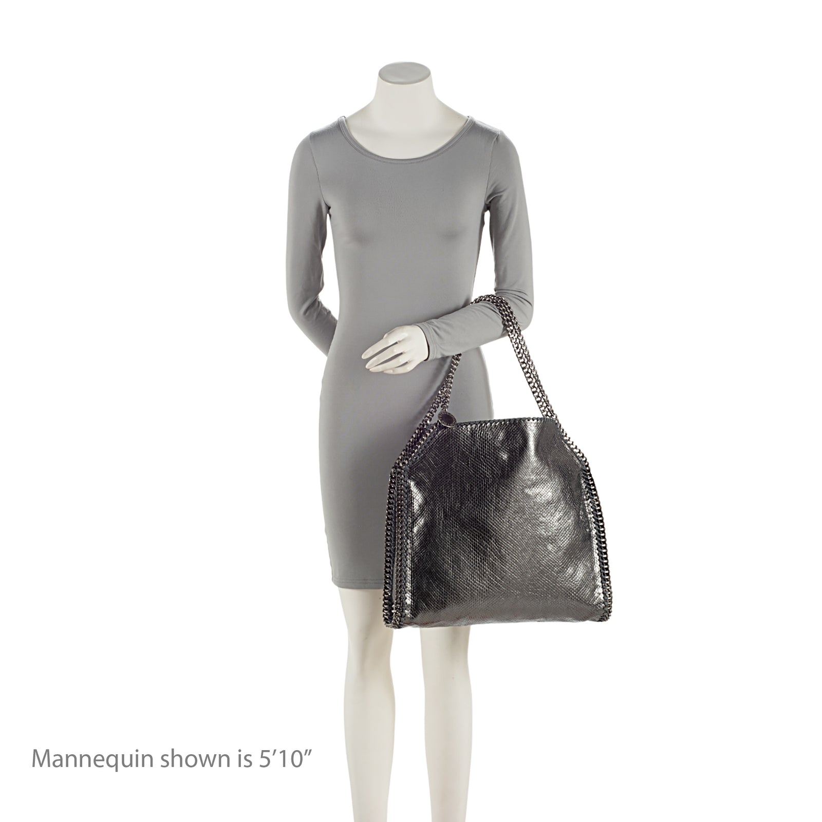 Stella McCartney Metallic Faux Snakeskin Falabella Small Tote SHF Mkt LuxeDH