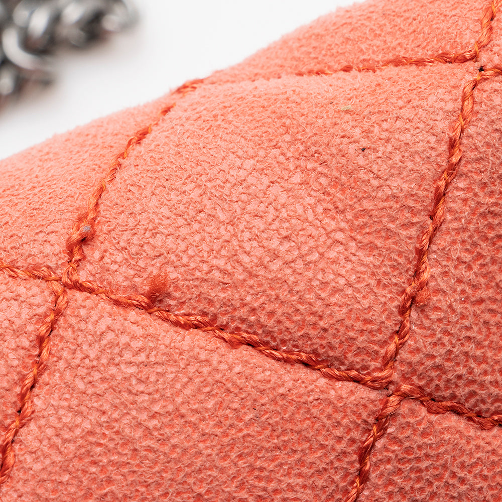 Stella McCartney Quilted Shaggy Deer Falabella Fold Over Large Clutch (SHF-22118)