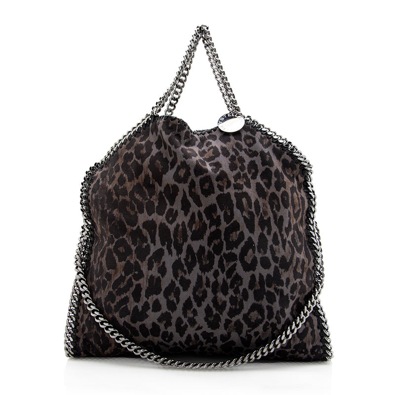 Stella McCartney Leopard Print Faux Calf Hair Falabella Tote - FINAL SALE (SHF-18941)