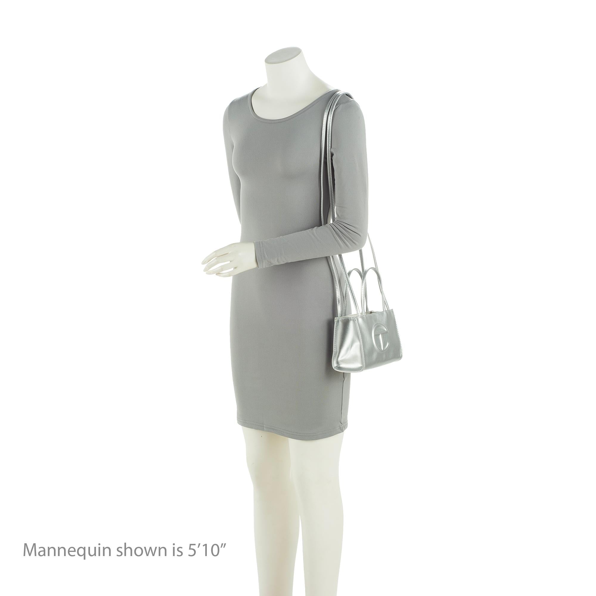 Telfar Metallic Faux Leather Small Shopping Tote (SHF-FJiHqF)